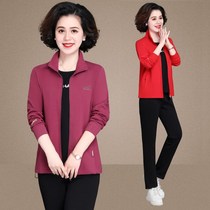 361 middle-aged moms loaded with spring and autumn new sportswear Jordan womens foreign air casual running jacket Three sets of cotton
