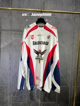 balencia Paris Hockey logo team number No 10 color matching long sleeve T-shirt Bieber same style
