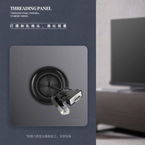 Dresy switch socket 821 TV computer 7 six type network black cover ugly blank cover background wall threading hole