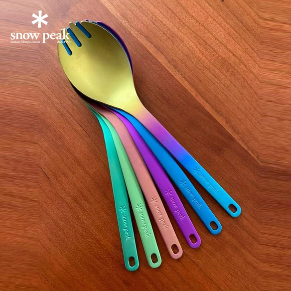 Snowpeak япония Xuefeng Titanium вилка и ложка многофункциональный Ложка кемпинг на открытом воздухе портативный посуда SCT-004