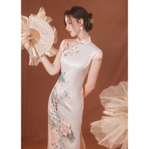 Steng with the same cheongsam 2021 new young girl retro old Shanghai temperament improved version of the dress summer