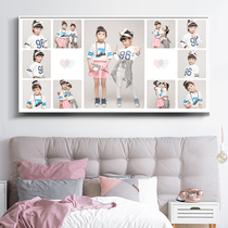 Childrens photo frame hanging wall 9 nine grid photo studio wash photo production Baby photo creative combination photo wall customization
