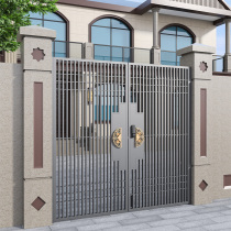 Iron gate modern simple Villa courtyard door country yard entrance door single double open door shutter gate fence door