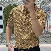 King Little Bee Short - sleeved Shirt Male 2023 new mens casual trend fashion short