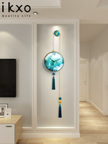 Atmospheric silent wall clock living room new Chinese home watch fashion creative light luxury modern simple decoration wall