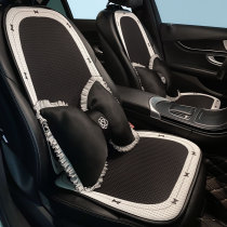Car seat cushion summer goddess linen three-piece summer seat cushion four seasons universal winter plush rear row single piece