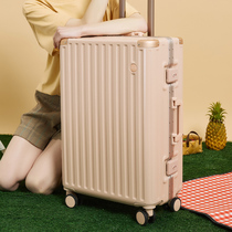 Luggage trolley suitcase female aluminum frame 24 inch 2022 new durable strong thickened large capacity travel lockbox