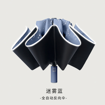 (Recommended by Wei Ya) reverse automatic umbrella dual-purpose sunscreen anti-ultraviolet female folding male shade parasol