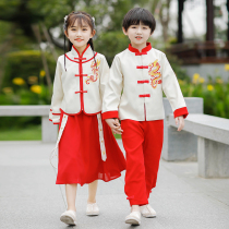 Children play out clothes for elementary school studentsancient clothes class Chinese wind boy recites girls hanfu 61 childrens performance suit