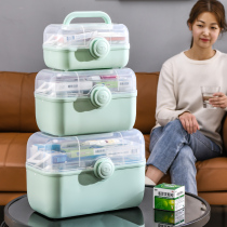 Multifunctional household large medical box First aid emergency medical first aid box Convenient safety lock multi-layer standing medicine box