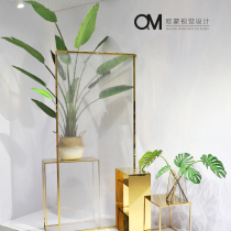 OM Vision Spring Window Display Golden Display Stand Shopping Mall Exhibition Hall Meichen Decorative Props Scene Layout
