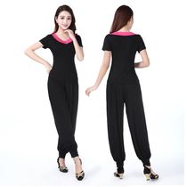 Clothing suit two pieces of large-size short-sleeved yoga dance clothes for summer practice suit
