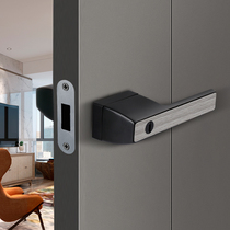 Steel gentleman minimalist door lock indoor bedroom door handle modern magnetic silence lock ecological wood door lock
