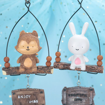 Cartoon doll resin wind chimes creative romantic cute cartoon image wind chime outdoor pendant wall hanging