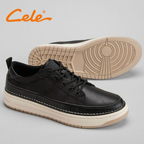 CELE Curlemen Shoes 2022 New Spring Low Bunch Men Casual Leather Shoes Han Edition 100 Hitch Sports Board Shoes Men