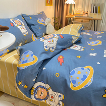 100% pure cotton all-cotton children four sets of cartoon bed linen quilt cover 4 Single boy bed bedding three sets of women 3