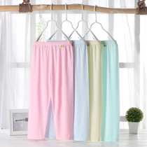 Childrens Modal Pajamas Boys Boys Long Pants Baby Spring Summer Fall Ultra Slim Cold Home Air Conditioning Pajamas