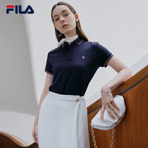 FILA Phila Le Official Women polo shirt 2021 summer new casual knitted short-sleeved shirt top