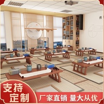 New Chinese Chinese Studies Table Calligraphy Table and Stool Training Class Desk and Chair Zen Tea Table Go Table Kindergarten Low Table