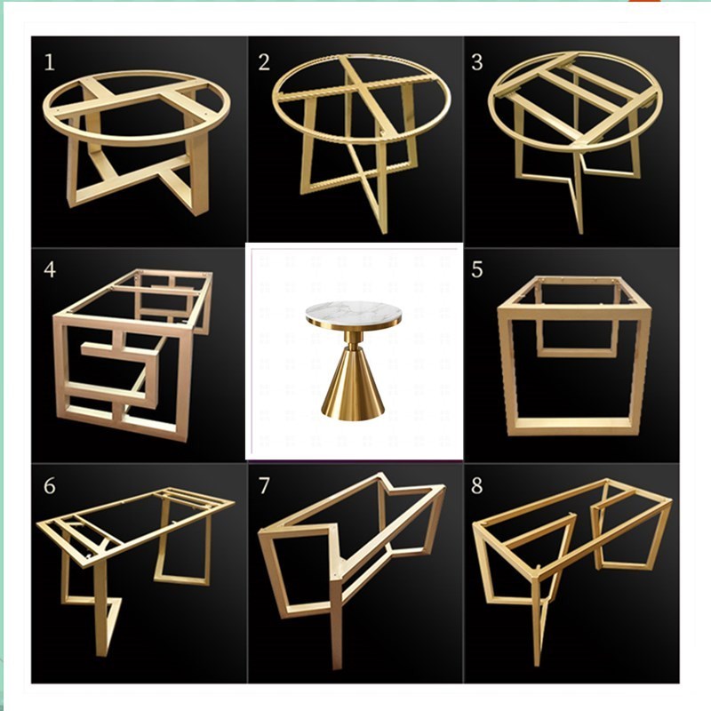 Custom Wrought iron stainless steel table leg bracket Nordic table bracket Office conference metal table foot adjustment dining table foot
