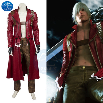 taobao agent Devil May Cry 3 Dan Ding COS clothes with the same red leather game Man showed clothes cosplay full set