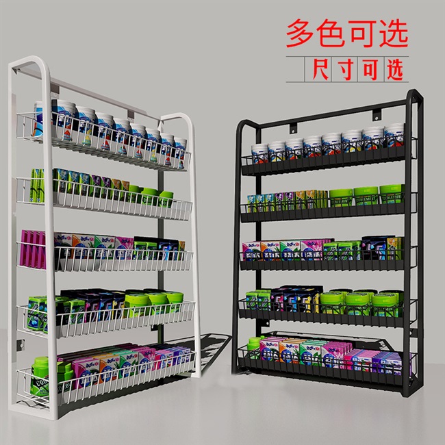 Cashier Convenience store shelves Xinshengda supermarket chewing gum shelf Small table front snack display rack can be landed
