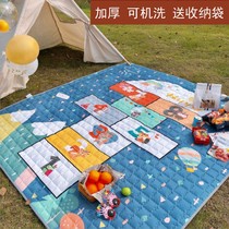 Outdoor picnic mat waterproof and moisture-proof spring outing mat portable thickened picnic mat beach mat can be machine washable