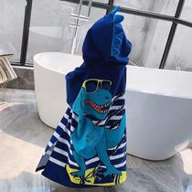 Korean version plus size bath towel Bathrobe cloak cloak Middle and large children can wear bath towel Beach cloak Student bathing suit