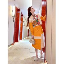 2021 autumn new womens pine embroidery loose clothes fashion wild casual dress womens two-piece set