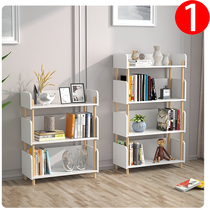  Simple bookshelf shelf Floor-to-ceiling desk bookcase Simple modern student childrens storage rack storage combination cabinet