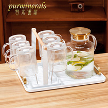 purminerals Japanese harvest household with water glass cups for simple family living room hospitality suit