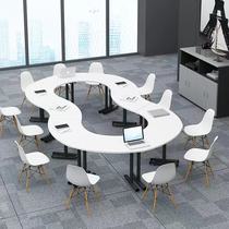 Oval conference table splicing meeting table and chair combination reception table Leisure Desk meeting training table