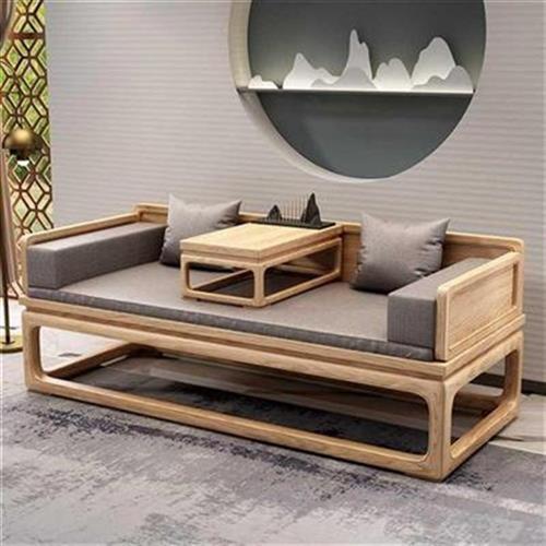 New Chinese storage d push-pull small apartment type solid wood pull-out old elm telescopic simple Arhat bed sofa collapse 