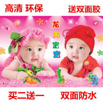 Male and female baby poster photo pictorial beautiful cute male baby dragon and phoenix treasure painting pregnant woman fetal education wall stickers