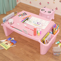 Baby plastic bed small desk for children childrens writing learning table childrens multifunctional toys eating small table
