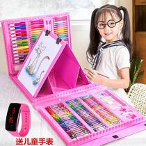 Childrens painting brush set primary school students can scrub color pen kindergarten watercolor pen crayon birthday gift