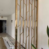 Stainless steel screen partition decoration shielding rotatable Chinese rockery Changhong entrance gold luxury custom living room