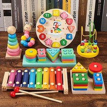 Wooden knock piano Baby children puzzle music toy 6-12 months baby 1-2-3 years old and a half xylophone musical instrument