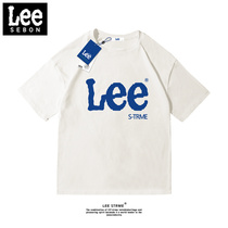 Lee SEBON flagship store short-sleeved t-shirt mens summer new white ice silk loose and thin trendy brand cotton top