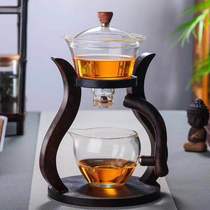 Semi-automatic tea maker heat-resistant glass tea set household gift tea bowl lazy Teapot Kung Fu tea cup