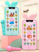 Childrens toy mobile phone baby can bite soft glue charging simulation touch screen puzzle baby phone model girl boy