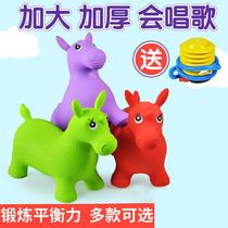 Childrens Inflatable Toys Plus Thick Jumping Horse with Music 3-6-year-old Baby Jumping Ball