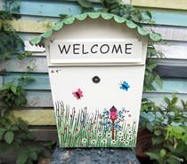 Can print pastoral painting psychological counseling outdoor mailbox creative with lock mailbox mailbox waterproof suggestion box hanging on the wall