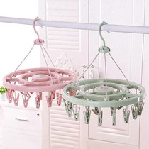 Drying rack multi-clip dormitory with student baby clothes adhesive hook function shelf household Sun socks underwear artifact