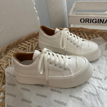 Embarrassed Sen thick-soled canvas shoes womens summer thin student womens shoes ins tide increased biscuit shoes white shoes board shoes