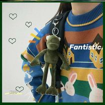 Frog hanging buckle Long legs ugly cute doll pendant School bag accessories Domineering funny plush girl heart doll gift