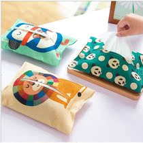 (3 packs) cloth tissue box set cartoon tissue towel set draw paper towel car bag Hall toilet cloth cover