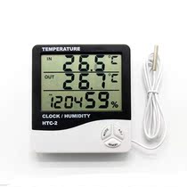 HTC-2 large screen thermometer indoor and outdoor digital display electronic temperature and humidity meter household temperature and humidity meter with probe