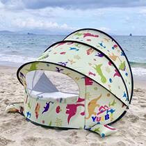 Outdoor beach tent quick open portable seaside sunscreen rainproof simple childrens tent folding small automatic household