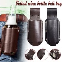 Beer Bottle Holster Holder Portable PU Leather Hands Free fo